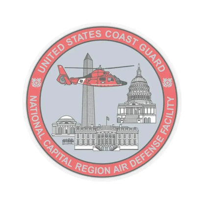 USCG NCR ADF   Nat'l Capital Reg Air Def Fac 2009 (U.S. Coast Guard) STICKER Vinyl Kiss-Cut Decal 3 Inch Transparent - The Sticker Space