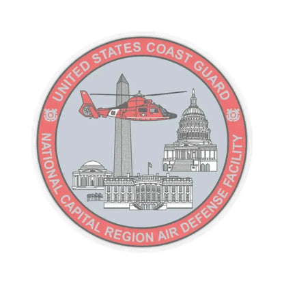 USCG NCR ADF   Nat'l Capital Reg Air Def Fac 2009 (U.S. Coast Guard) STICKER Vinyl Kiss-Cut Decal 3 Inch Transparent - The Sticker Space