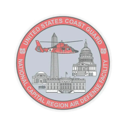 USCG NCR ADF   Nat'l Capital Reg Air Def Fac 2009 (U.S. Coast Guard) STICKER Vinyl Kiss-Cut Decal 6 Inch Transparent - The Sticker Space