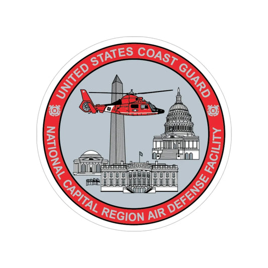 USCG NCR ADF Nat'l Capital Reg Air Def Fac 2009 (U.S. Coast Guard) Transparent STICKER Die-Cut Vinyl Decal 6 Inch - The Sticker Space