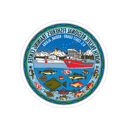 USCG NPRFTC Kodiak Alaska 2005 (U.S. Coast Guard) REVERSE PRINT Transparent STICKER-6" × 6"-The Sticker Space