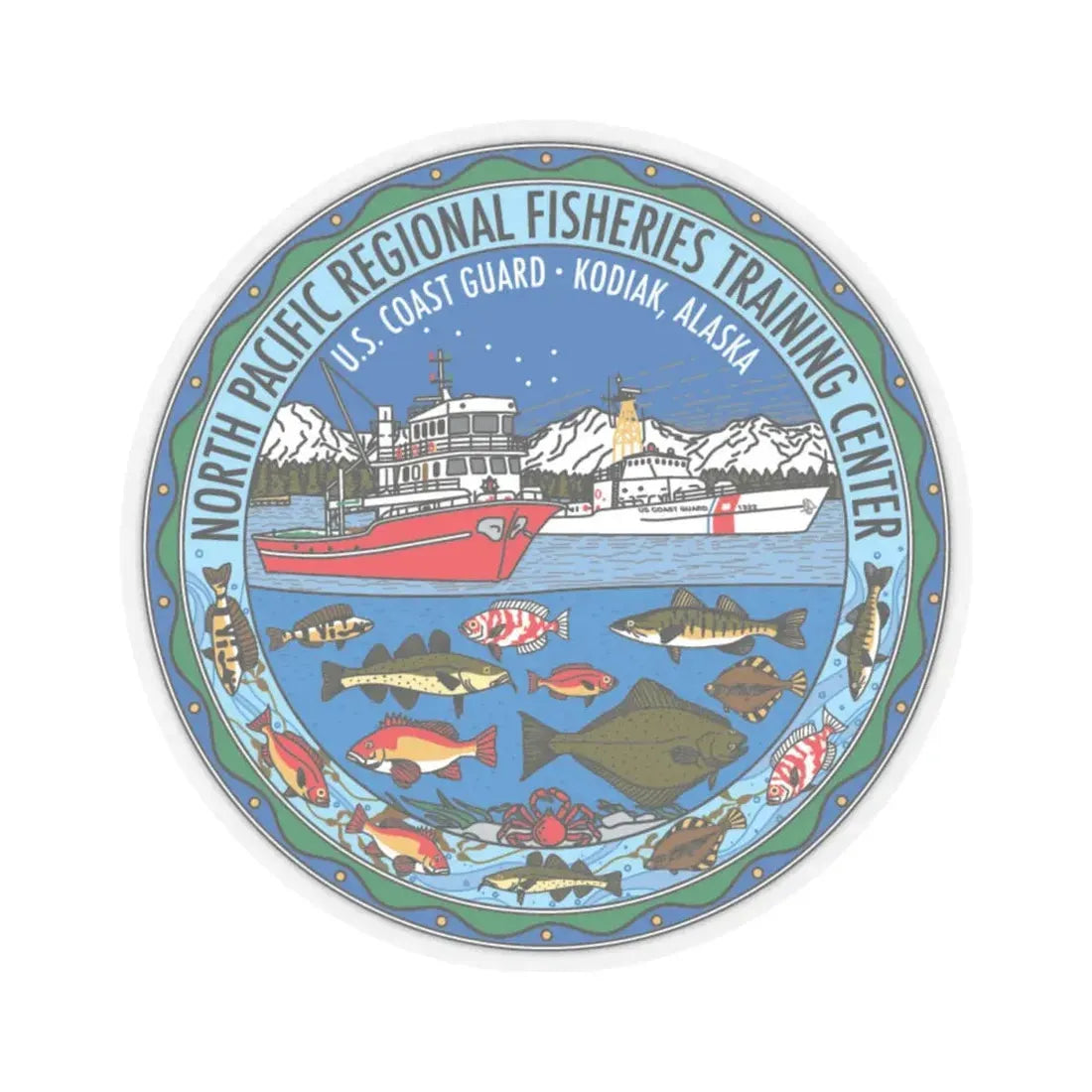 USCG NPRFTC Kodiak Alaska 2005 (U.S. Coast Guard) STICKER Vinyl Kiss-Cut Decal 4 Inch Transparent - The Sticker Space
