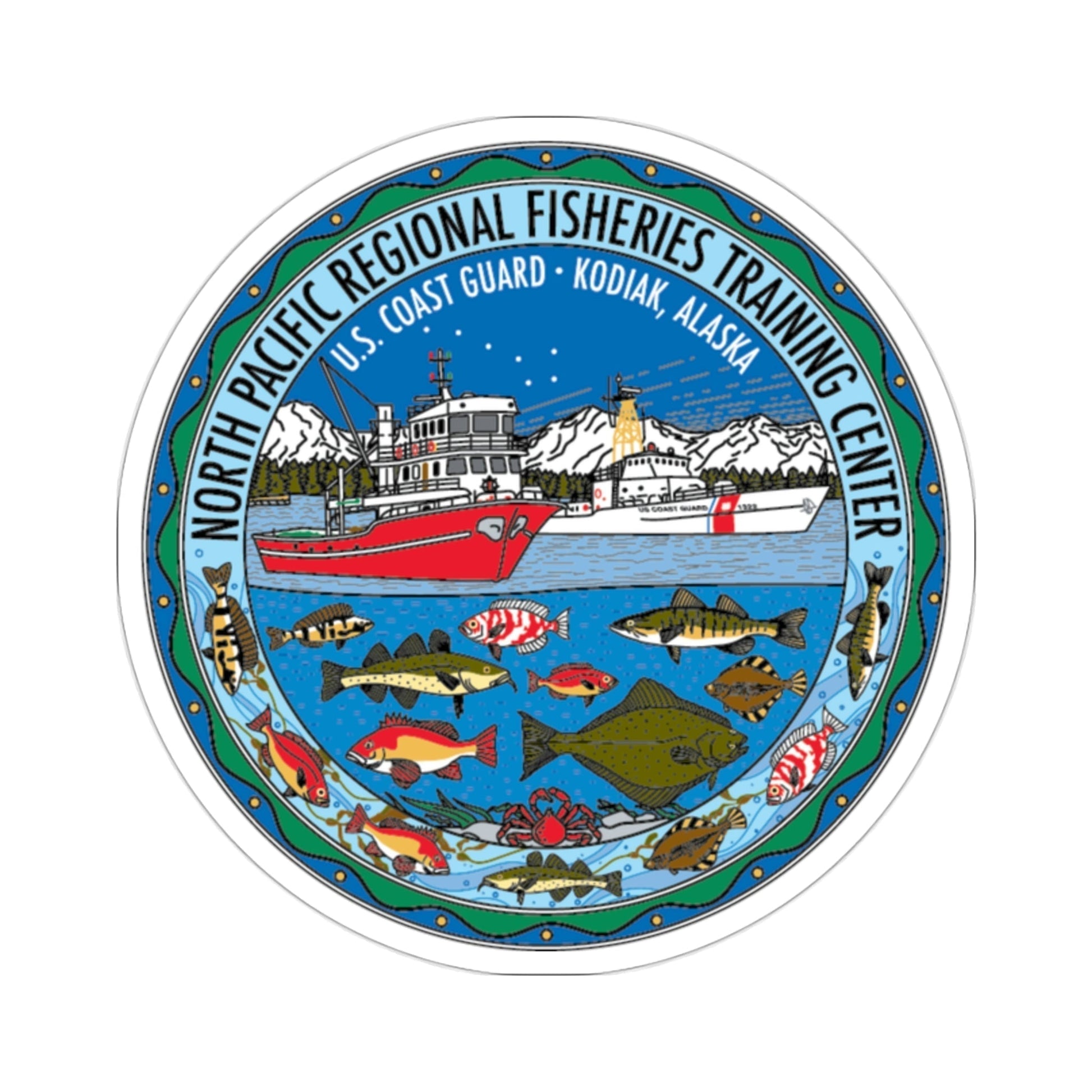 USCG NPRFTC Kodiak Alaska (U.S. Coast Guard) STICKER Vinyl Die-Cut Decal-2 Inch-The Sticker Space