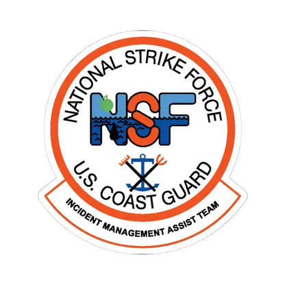USCG NSF Incident Management Assist Team (U.S. Coast Guard) STICKER Vinyl Kiss-Cut Decal 4 Inch White - The Sticker Space