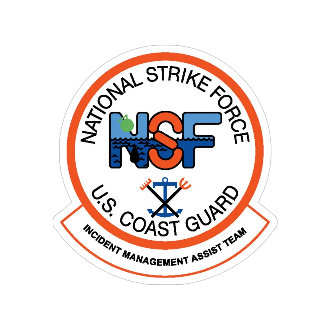 USCG NSF Incident Management Assist Team (U.S. Coast Guard) Transparent STICKER Die-Cut Vinyl Decal 3 Inch - The Sticker Space