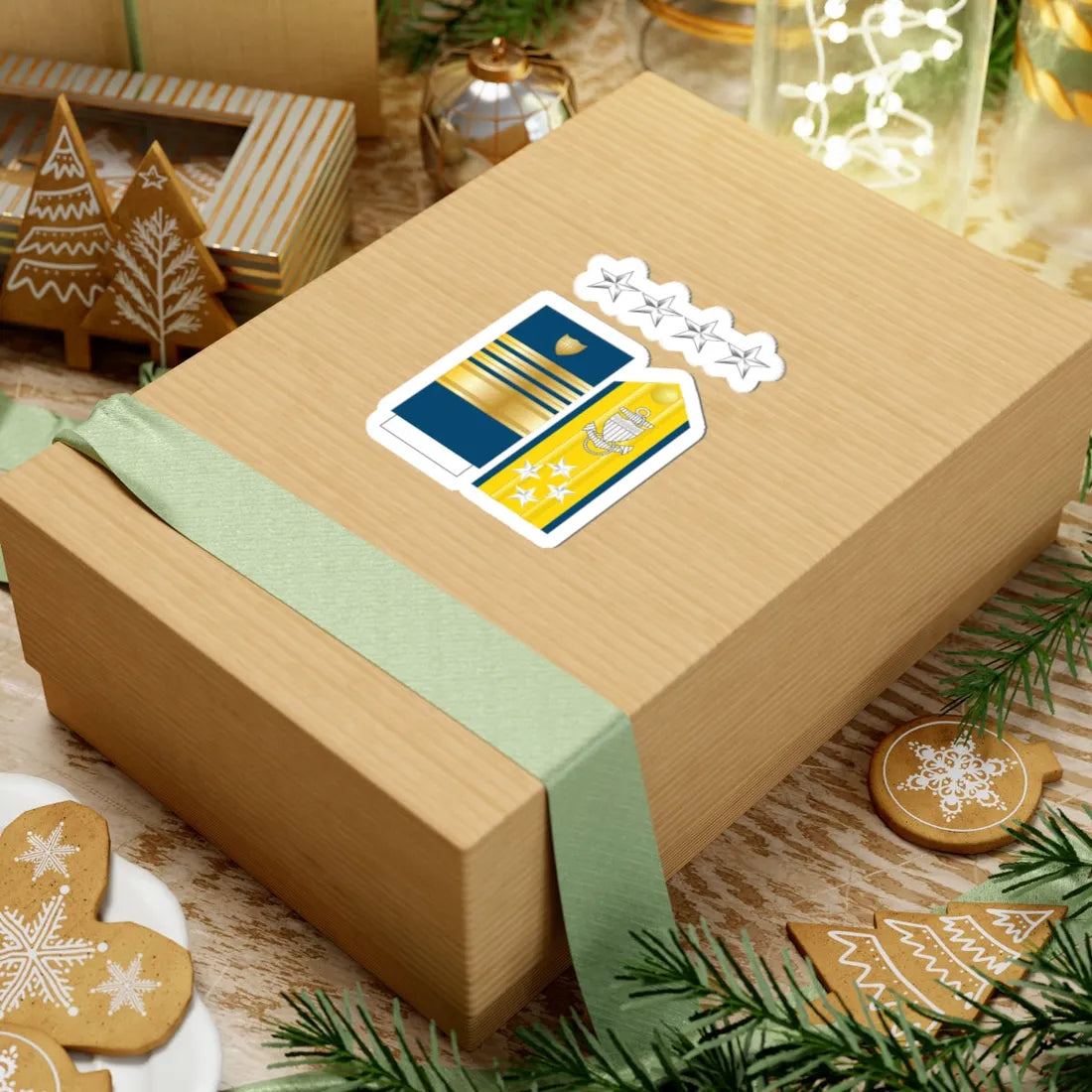 USCG O 10 insignia (United States) (Military Rank) STICKER Vinyl Kiss-Cut Decal - The Sticker Space