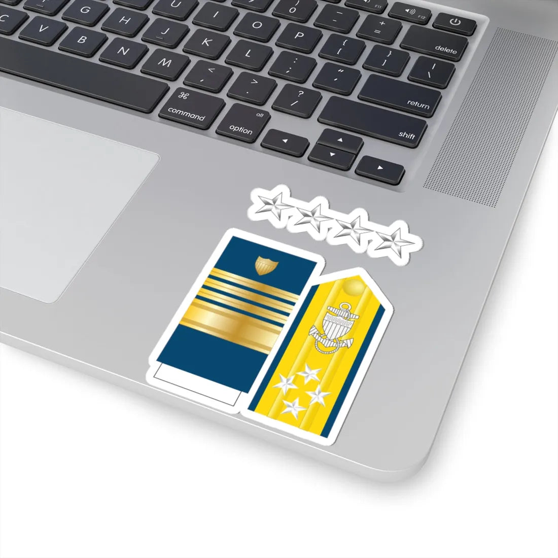 USCG O 10 insignia (United States) (Military Rank) STICKER Vinyl Kiss-Cut Decal - The Sticker Space