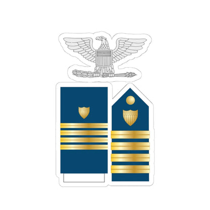 USCG O 6 insignia (United States) (Military Rank) STICKER Vinyl Kiss-Cut Decal 6 Inch White - The Sticker Space