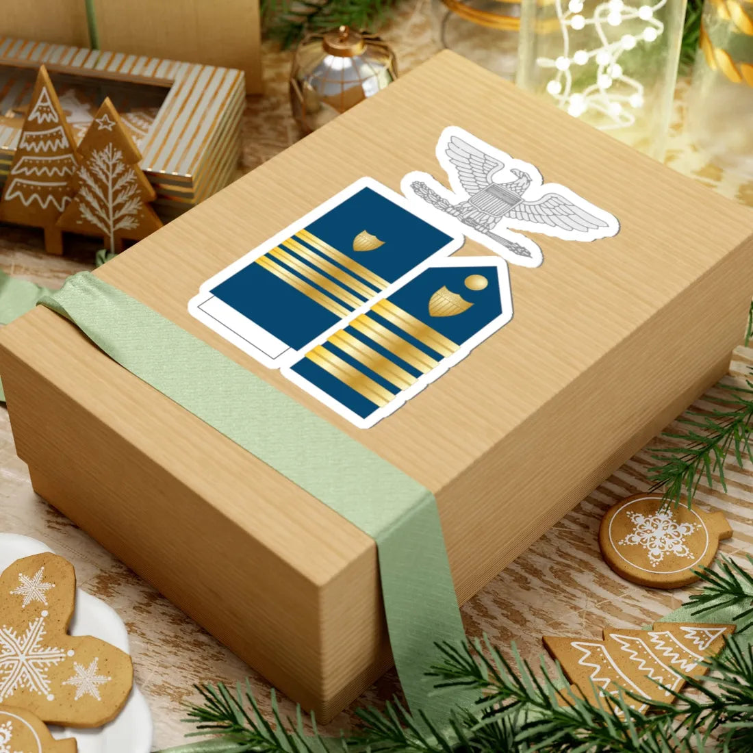 USCG O 6 insignia (United States) (Military Rank) STICKER Vinyl Kiss-Cut Decal - The Sticker Space