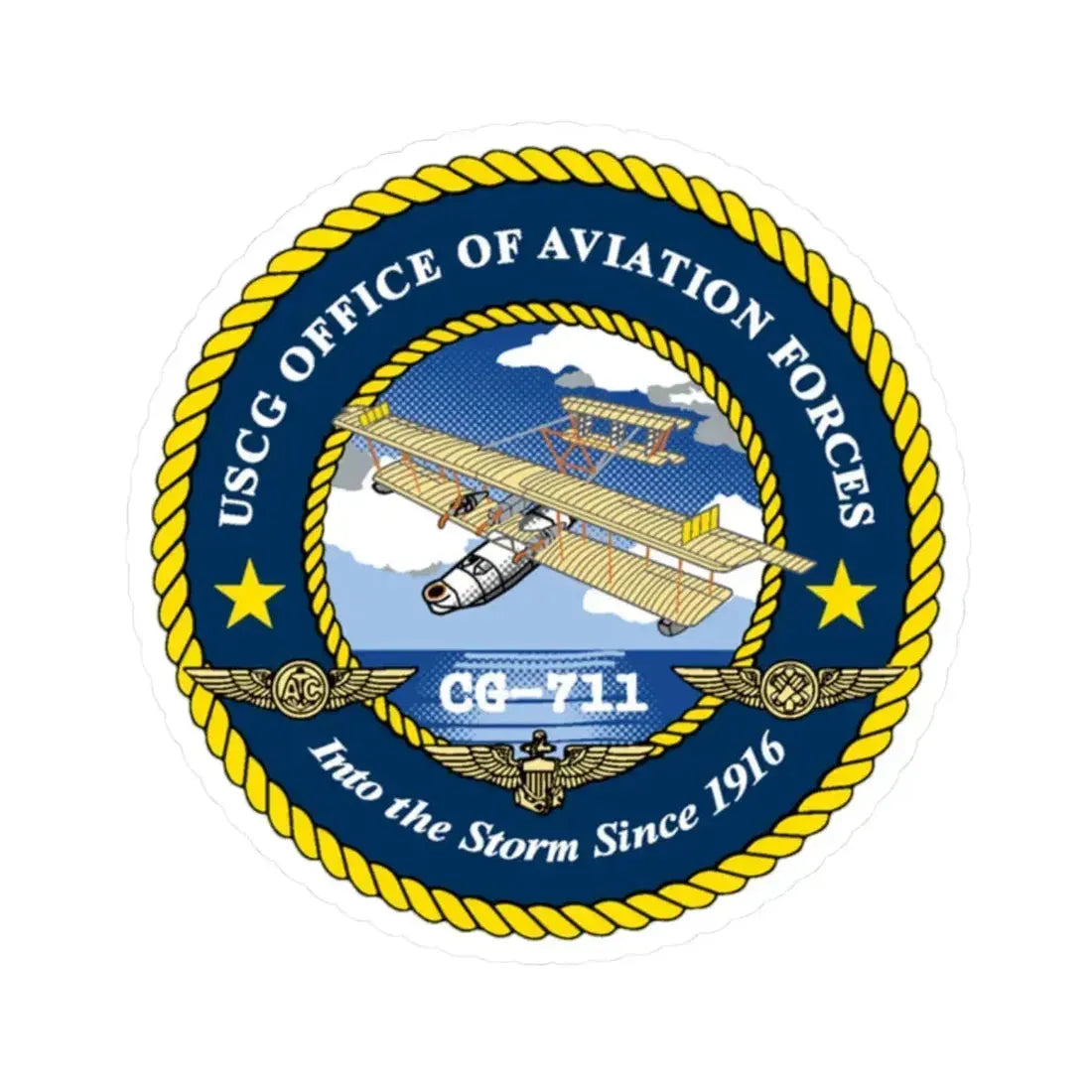 USCG OFFICE OF AVIATION FORCES CG 711 (U.S. Coast Guard) STICKER Vinyl Kiss-Cut Decal - The Sticker Space