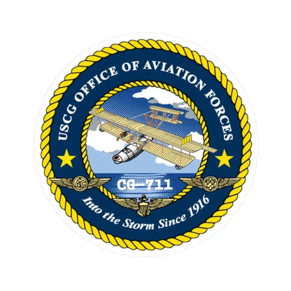 USCG OFFICE OF AVIATION FORCES CG 711 (U.S. Coast Guard) STICKER Vinyl Kiss-Cut Decal - The Sticker Space