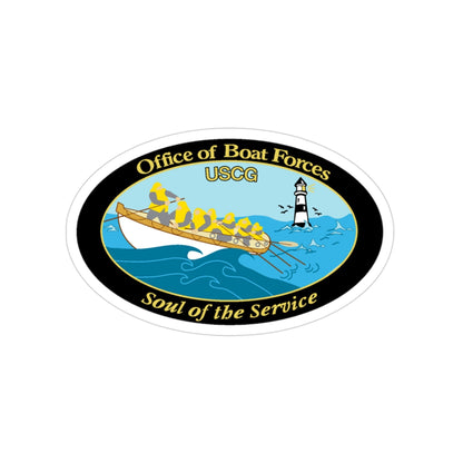 USCG Office of Boat Forces (U.S. Coast Guard) Transparent STICKER Die-Cut Vinyl Decal-3 Inch-The Sticker Space