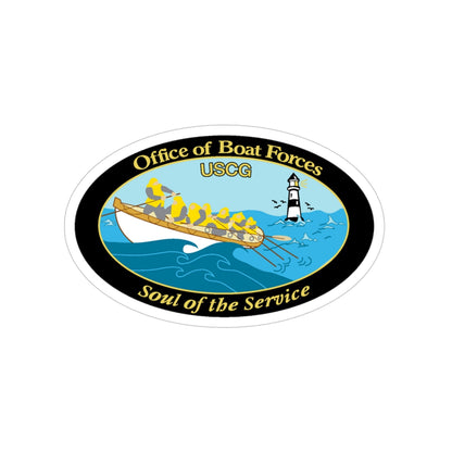 USCG Office of Boat Forces (U.S. Coast Guard) Transparent STICKER Die-Cut Vinyl Decal-4 Inch-The Sticker Space