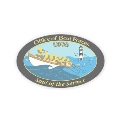 USCG Office of Boat Forces (U.S. Coast Guard) STICKER Vinyl Kiss-Cut Decal 2 Inch Transparent - The Sticker Space