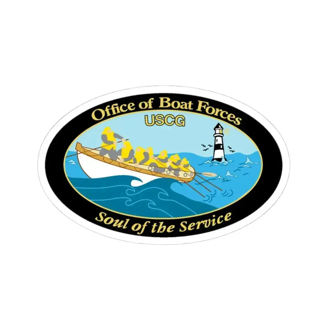USCG Office of Boat Forces (U.S. Coast Guard) STICKER Vinyl Kiss-Cut Decal 4 Inch White - The Sticker Space
