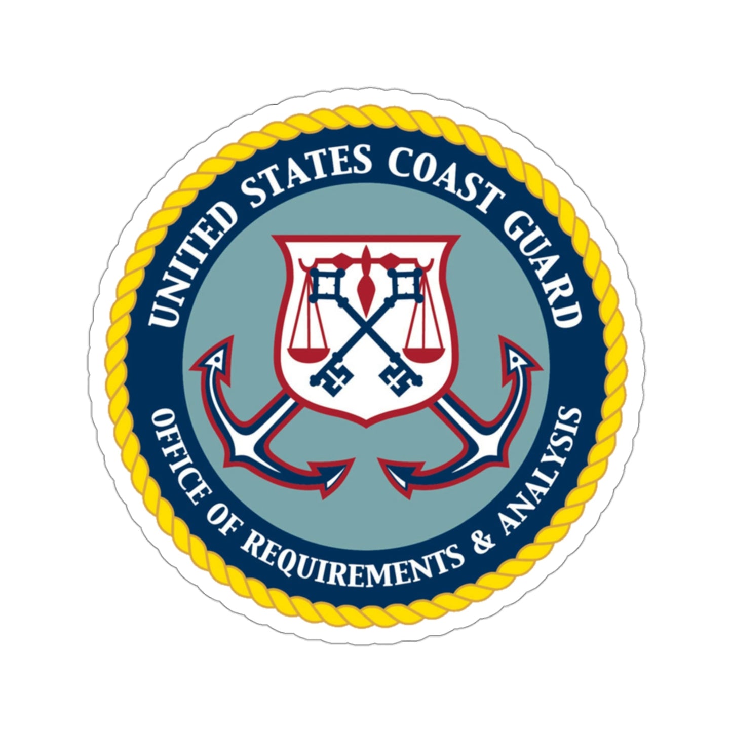 USCG Office of Requirements & Analysis (U.S. Coast Guard) STICKER Vinyl Die-Cut Decal-3 Inch-The Sticker Space