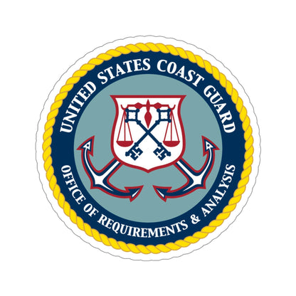 USCG Office of Requirements & Analysis (U.S. Coast Guard) STICKER Vinyl Die-Cut Decal-6 Inch-The Sticker Space