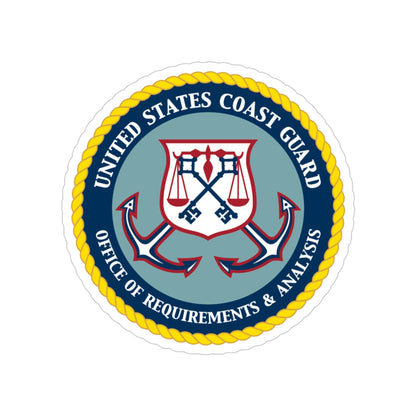 USCG Office of Requirements & Analysis (U.S. Coast Guard) Transparent STICKER Die-Cut Vinyl Decal-4 Inch-The Sticker Space