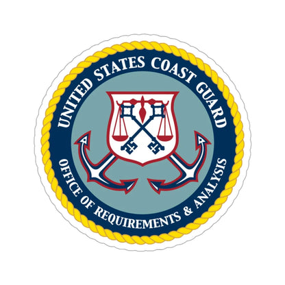 USCG Office of Requirements & Analysis (U.S. Coast Guard) STICKER Vinyl Die-Cut Decal 3 Inch - The Sticker Space