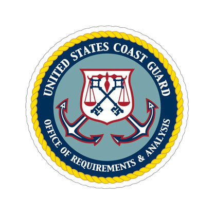 USCG Office of Requirements & Analysis (U.S. Coast Guard) STICKER Vinyl Die-Cut Decal 5 Inch - The Sticker Space