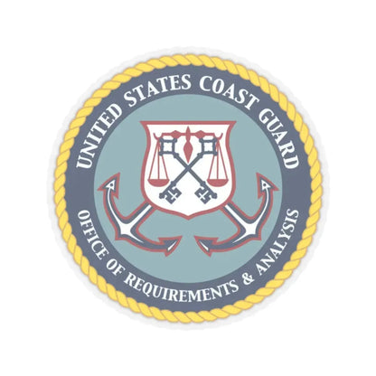 USCG Office of Requirements & Analysis (U.S. Coast Guard) STICKER Vinyl Kiss-Cut Decal 2 Inch Transparent - The Sticker Space
