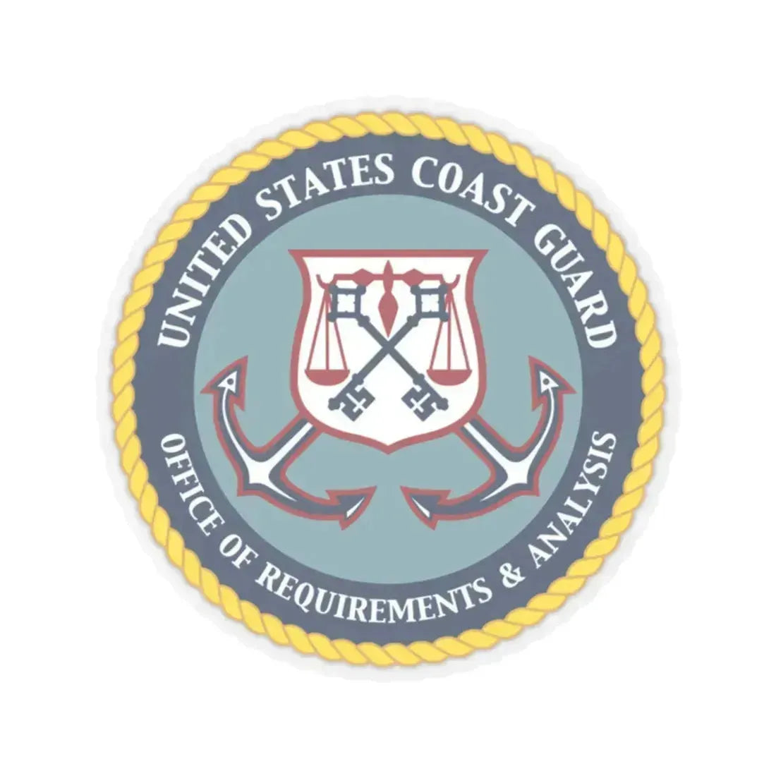 USCG Office of Requirements & Analysis (U.S. Coast Guard) STICKER Vinyl Kiss-Cut Decal 2 Inch Transparent - The Sticker Space