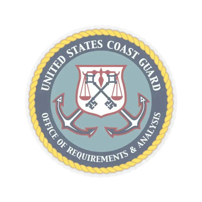 USCG Office of Requirements & Analysis (U.S. Coast Guard) STICKER Vinyl Kiss-Cut Decal 2 Inch Transparent - The Sticker Space