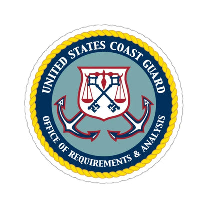 USCG Office of Requirements & Analysis (U.S. Coast Guard) STICKER Vinyl Kiss-Cut Decal 2 Inch White - The Sticker Space