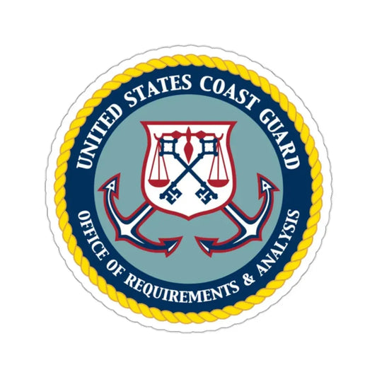 USCG Office of Requirements & Analysis (U.S. Coast Guard) STICKER Vinyl Kiss-Cut Decal 2 Inch White - The Sticker Space