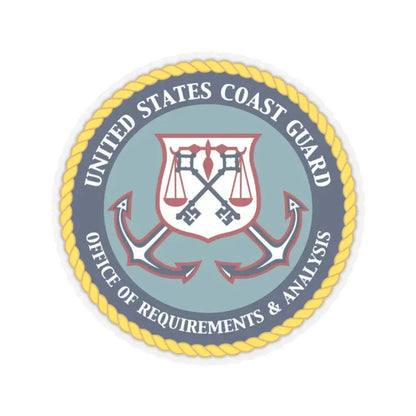 USCG Office of Requirements & Analysis (U.S. Coast Guard) STICKER Vinyl Kiss-Cut Decal 3 Inch Transparent - The Sticker Space