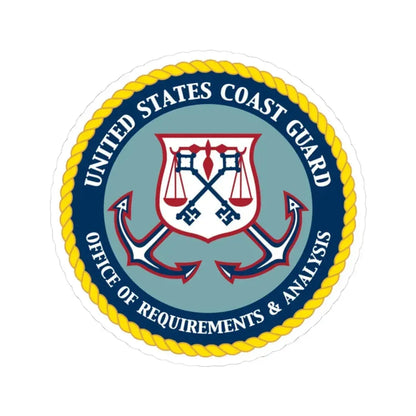 USCG Office of Requirements & Analysis (U.S. Coast Guard) STICKER Vinyl Kiss-Cut Decal 3 Inch White - The Sticker Space