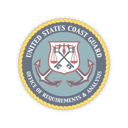 USCG Office of Requirements & Analysis (U.S. Coast Guard) STICKER Vinyl Kiss-Cut Decal 4 Inch Transparent - The Sticker Space