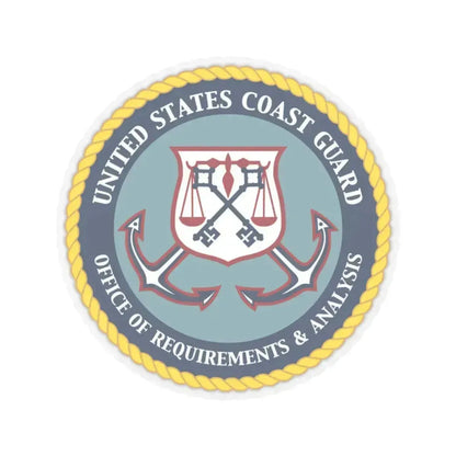 USCG Office of Requirements & Analysis (U.S. Coast Guard) STICKER Vinyl Kiss-Cut Decal 4 Inch Transparent - The Sticker Space