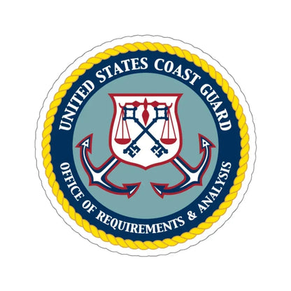 USCG Office of Requirements & Analysis (U.S. Coast Guard) STICKER Vinyl Kiss-Cut Decal 4 Inch White - The Sticker Space