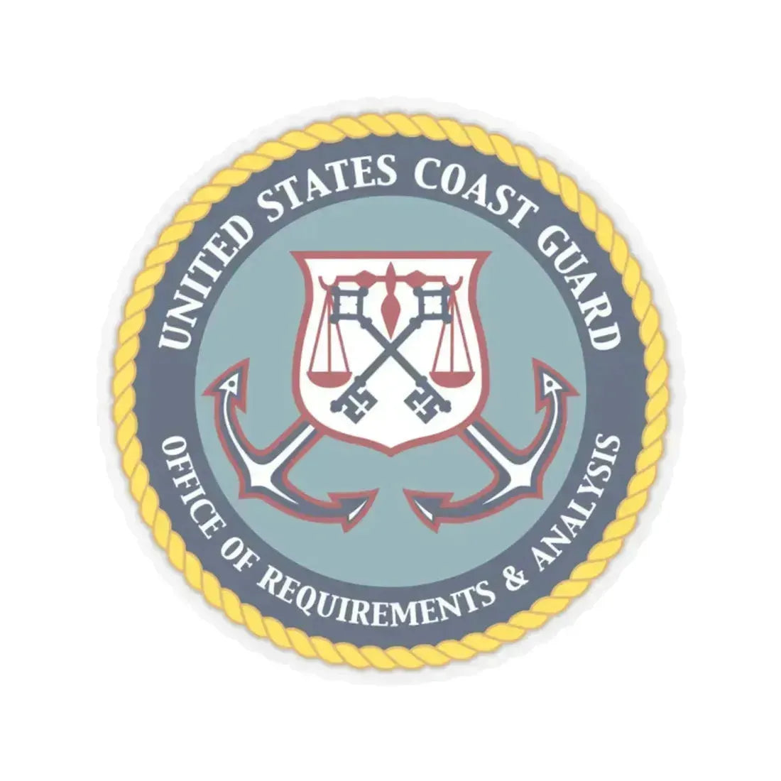 USCG Office of Requirements & Analysis (U.S. Coast Guard) STICKER Vinyl Kiss-Cut Decal 6 Inch Transparent - The Sticker Space