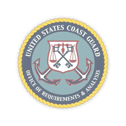 USCG Office of Requirements & Analysis (U.S. Coast Guard) STICKER Vinyl Kiss-Cut Decal 6 Inch Transparent - The Sticker Space