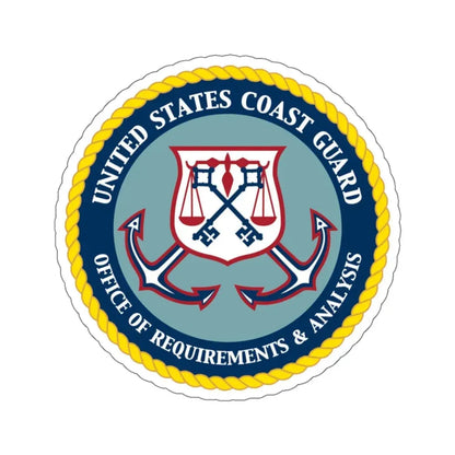 USCG Office of Requirements & Analysis (U.S. Coast Guard) STICKER Vinyl Kiss-Cut Decal 6 Inch White - The Sticker Space