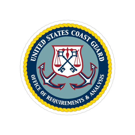 USCG Office of Requirements & Analysis (U.S. Coast Guard) Transparent STICKER Die-Cut Vinyl Decal 6 Inch - The Sticker Space