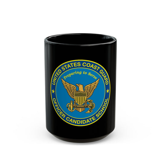 USCG Officer Candidate School (U.S. Coast Guard) Black Coffee Mug-15oz-The Sticker Space