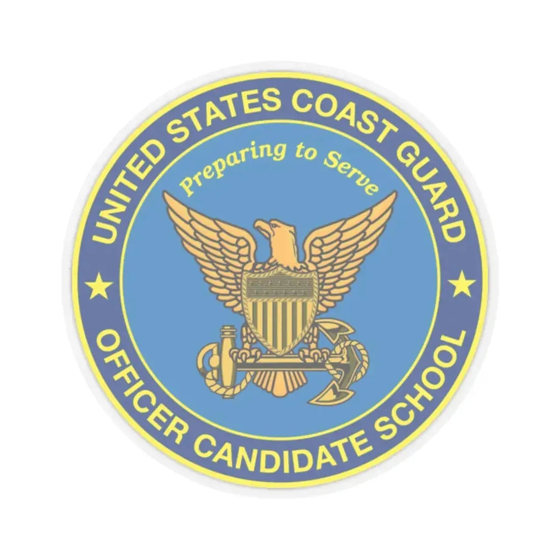 USCG Officer Candidate School (U.S. Coast Guard) STICKER Vinyl Kiss-Cut Decal 2 Inch Transparent - The Sticker Space