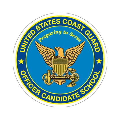 USCG Officer Candidate School (U.S. Coast Guard) STICKER Vinyl Kiss-Cut Decal 4 Inch White - The Sticker Space