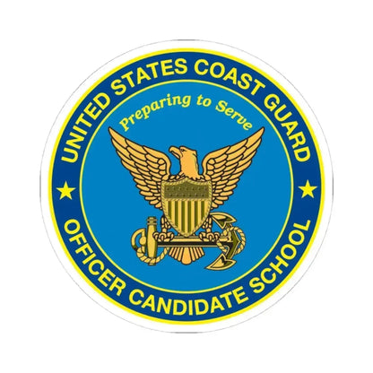 USCG Officer Candidate School (U.S. Coast Guard) STICKER Vinyl Kiss-Cut Decal 4 Inch White - The Sticker Space