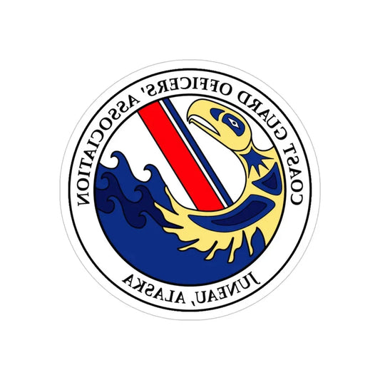 USCG Officers (U.S. Coast Guard) REVERSE PRINT Transparent Die-Cut STICKER 6 Inch Die-Cut Transparent - The Sticker Space