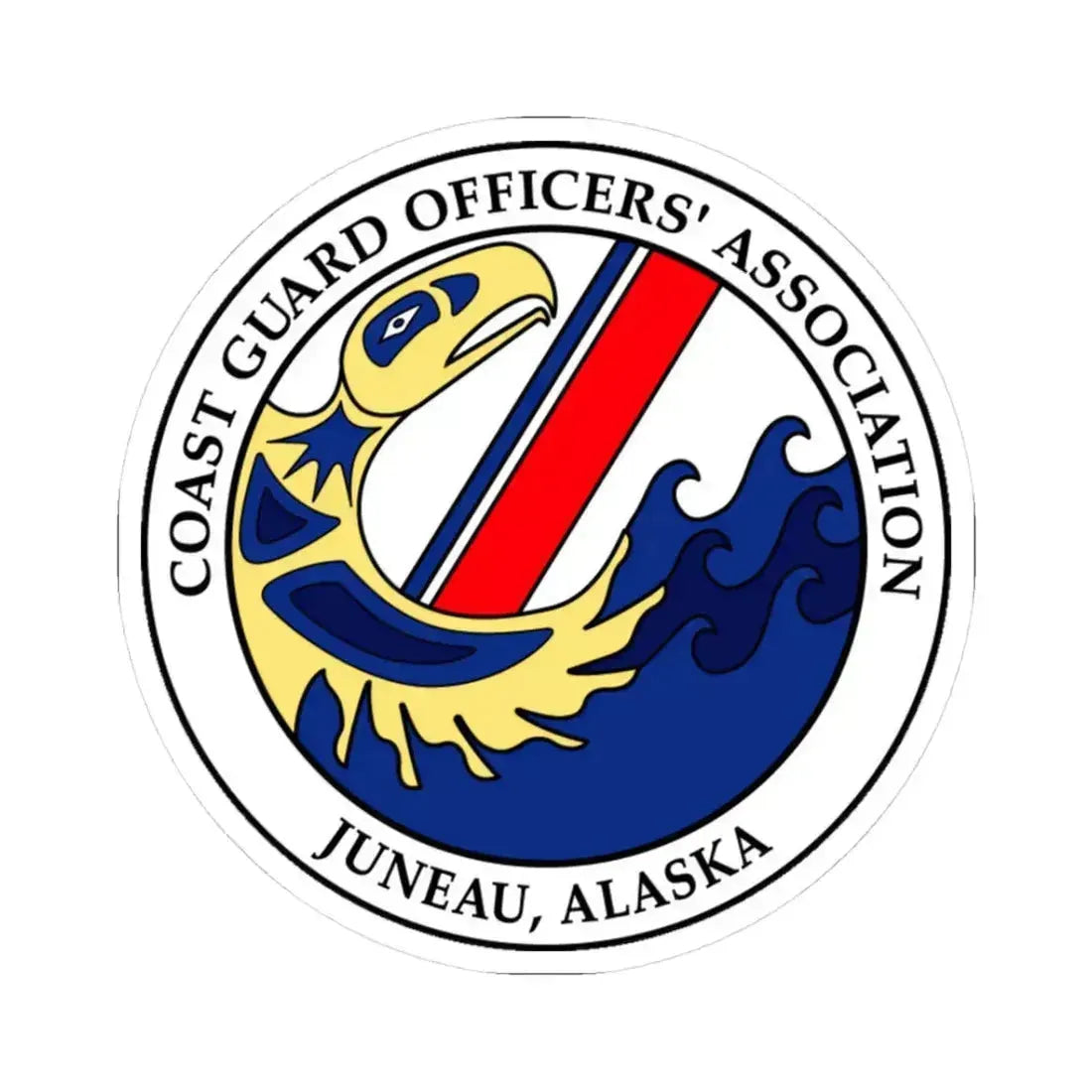 USCG Officers (U.S. Coast Guard) STICKER Vinyl Kiss-Cut Decal 3 Inch White - The Sticker Space