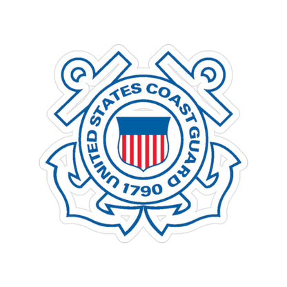 USCG Official Emblem (U.S. Coast Guard) Transparent STICKER Die-Cut Vinyl Decal-2 Inch-The Sticker Space