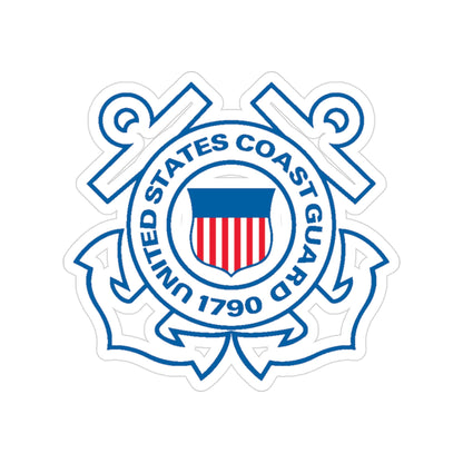 USCG Official Emblem (U.S. Coast Guard) Transparent STICKER Die-Cut Vinyl Decal-3 Inch-The Sticker Space