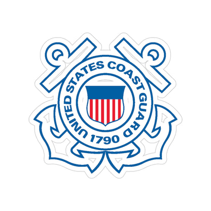 USCG Official Emblem (U.S. Coast Guard) Transparent STICKER Die-Cut Vinyl Decal-6 Inch-The Sticker Space