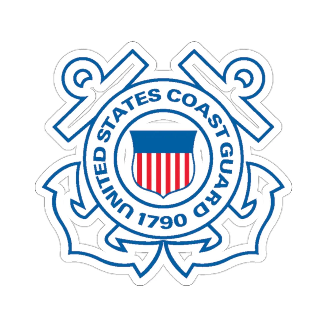 USCG Official Emblem (U.S. Coast Guard) STICKER Vinyl Die-Cut Decal 2 Inch - The Sticker Space