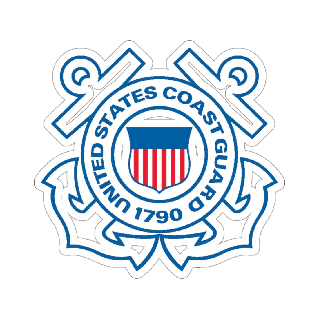 USCG Official Emblem (U.S. Coast Guard) STICKER Vinyl Die-Cut Decal 3 Inch - The Sticker Space