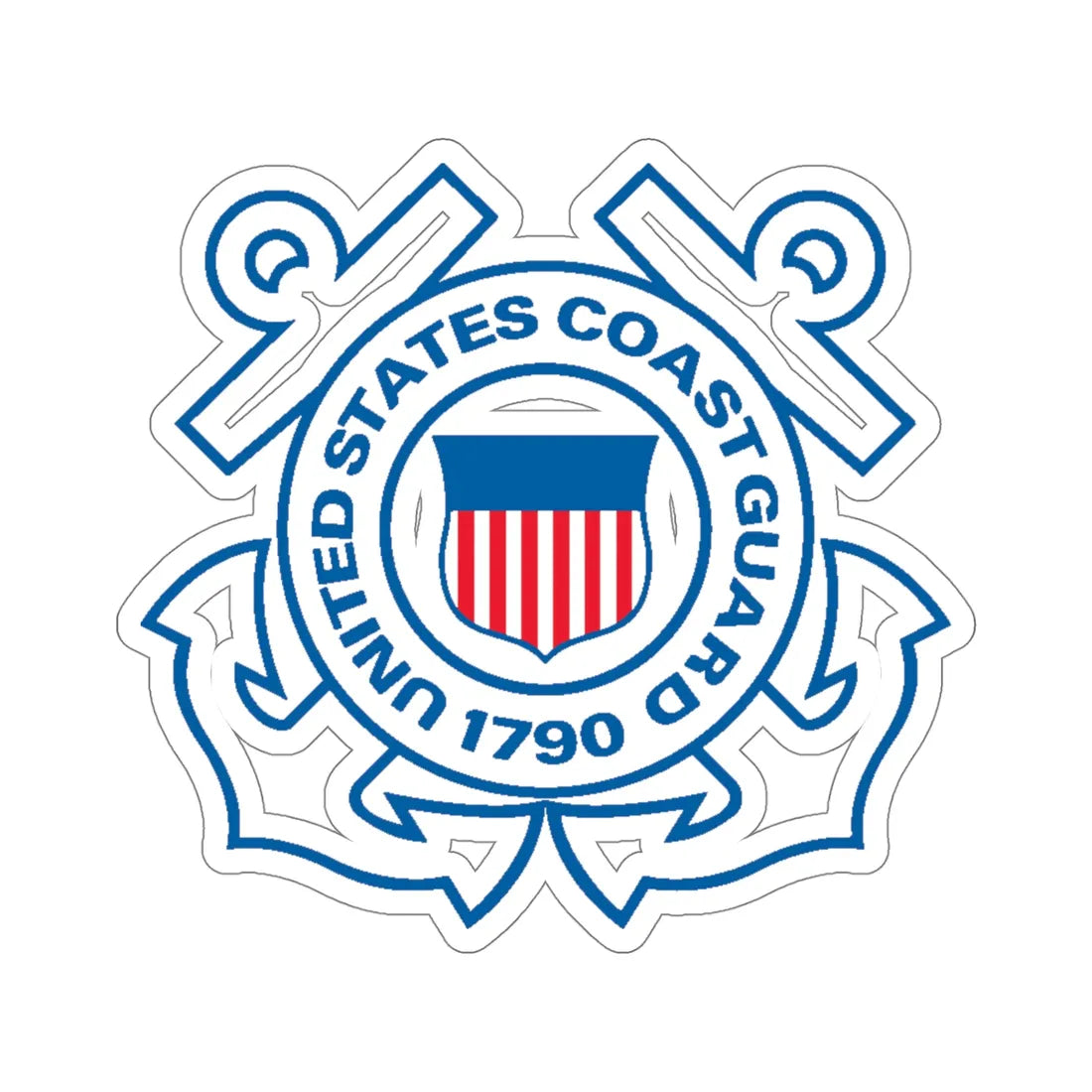 USCG Official Emblem (U.S. Coast Guard) STICKER Vinyl Die-Cut Decal 5 Inch - The Sticker Space